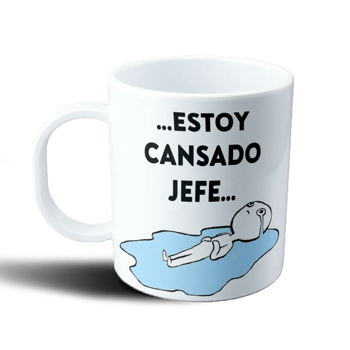 Taza de Plástico Meme Estoy Cansado Jefe - vista 2