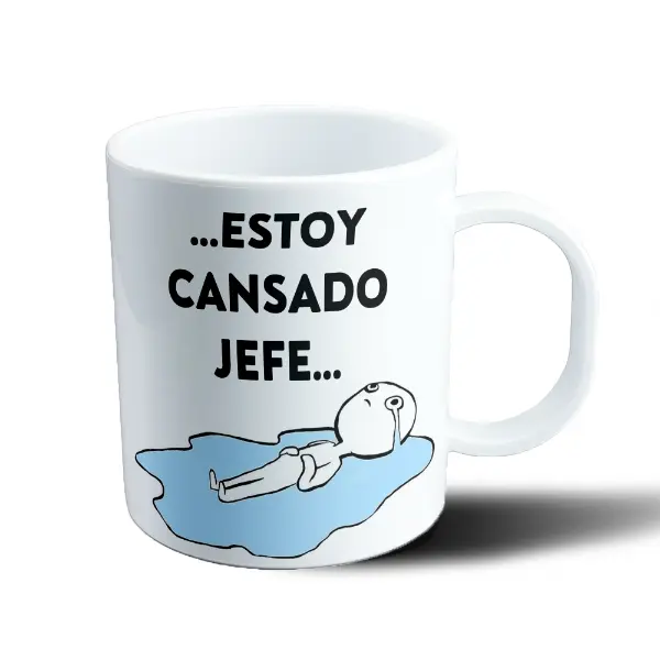 Taza de Plástico Meme Estoy Cansado Jefe