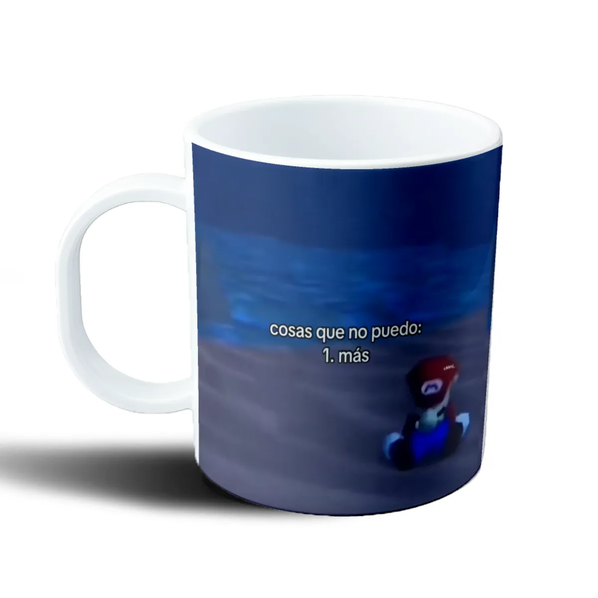 Taza de Plástico Super Mario Cosas que no puedo: 1. más - vista 2