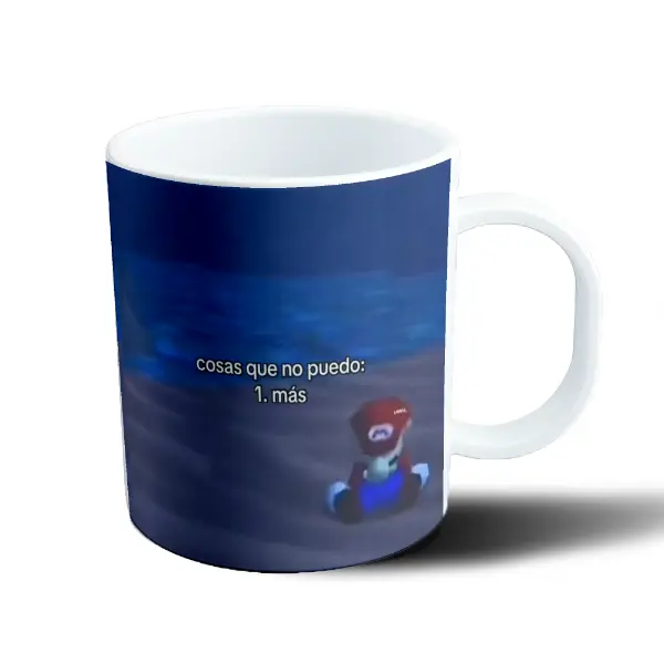 Taza de Plástico Super Mario Cosas que no puedo: 1. más