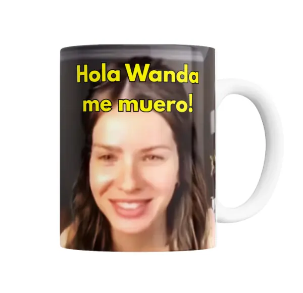 Taza de Cerámica China Suarez Hola Wanda me muero