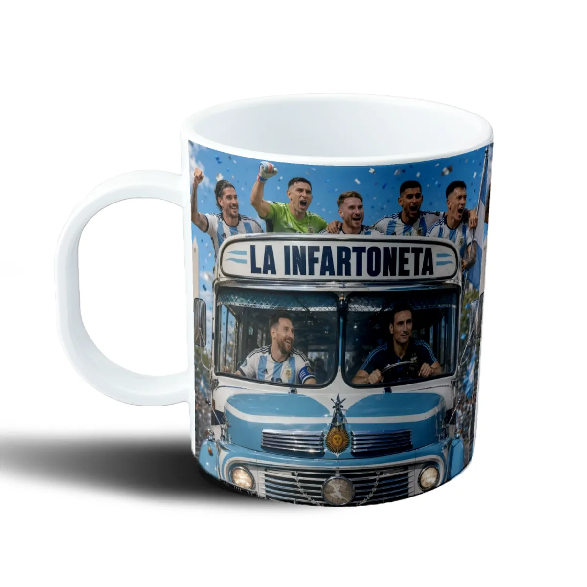 Taza de Plástico Meme Argentina La Infartoneta Selección - vista 2