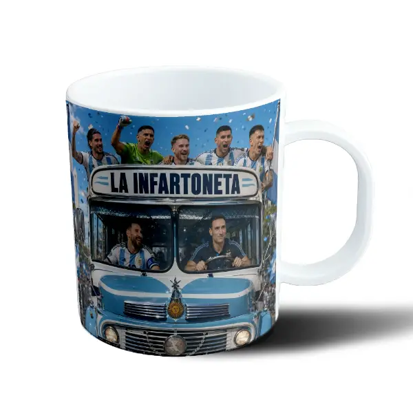 Taza de Plástico Meme Argentina La Infartoneta Selección
