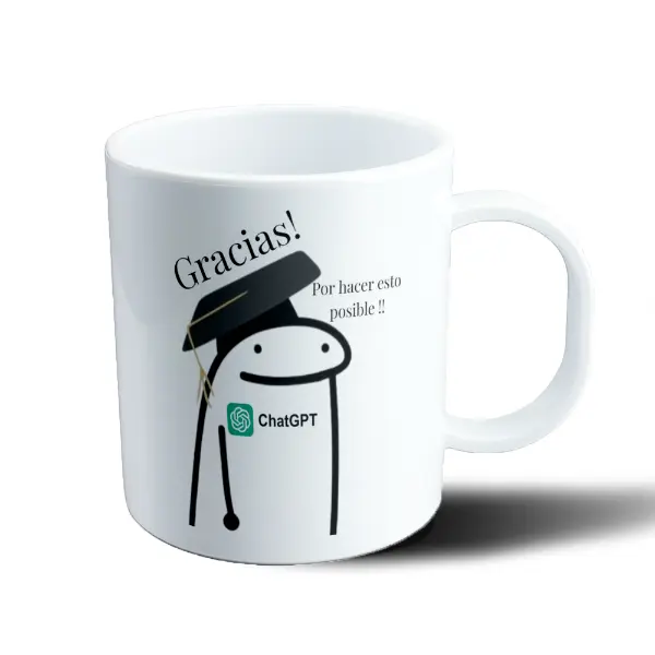 Taza de Plástico Flork Graduado Gracias ChatGPT