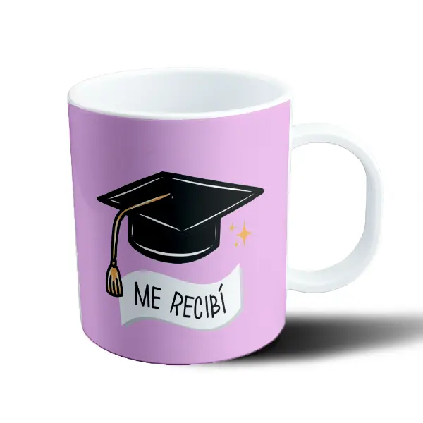 Taza de Plástico Birrete Me Recibí