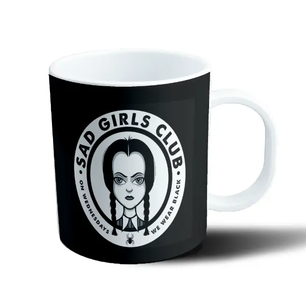 Taza de Plástico Merlina Sad Girls Club