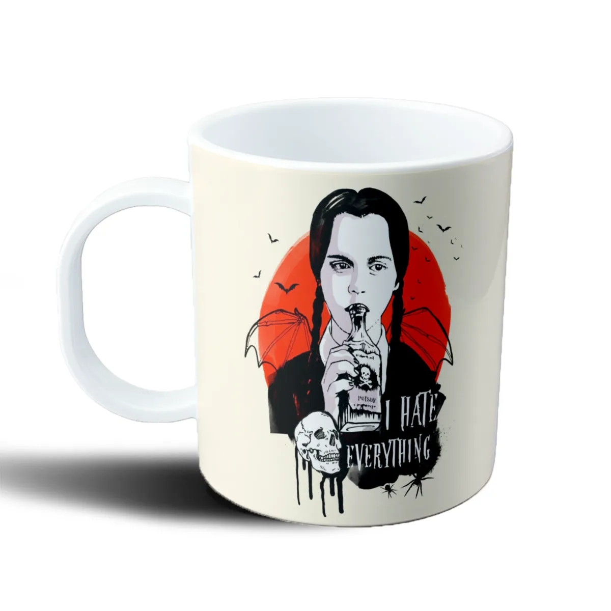 Taza de Plástico Merlina I Hate Everything - vista 2