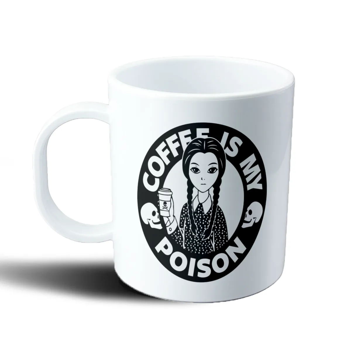 Taza de Plástico Merlina Coffee Is My Poison - vista 2