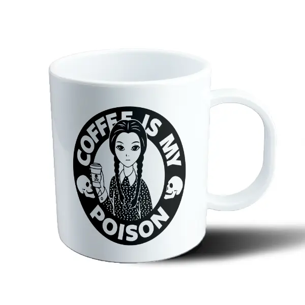Taza de Plástico Merlina Coffee Is My Poison
