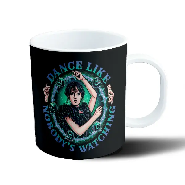 Taza de Plástico Merlina Dance Like Nobody's Watching
