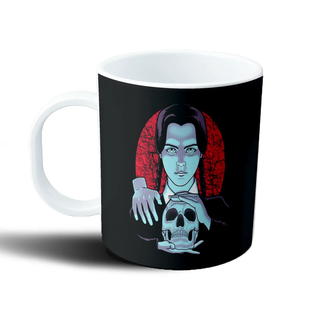 Taza de Plástico Merlina con Calavera - vista 2