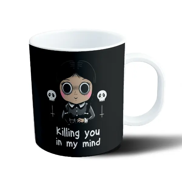 Taza de Plástico Merlina Killing You in My Mind