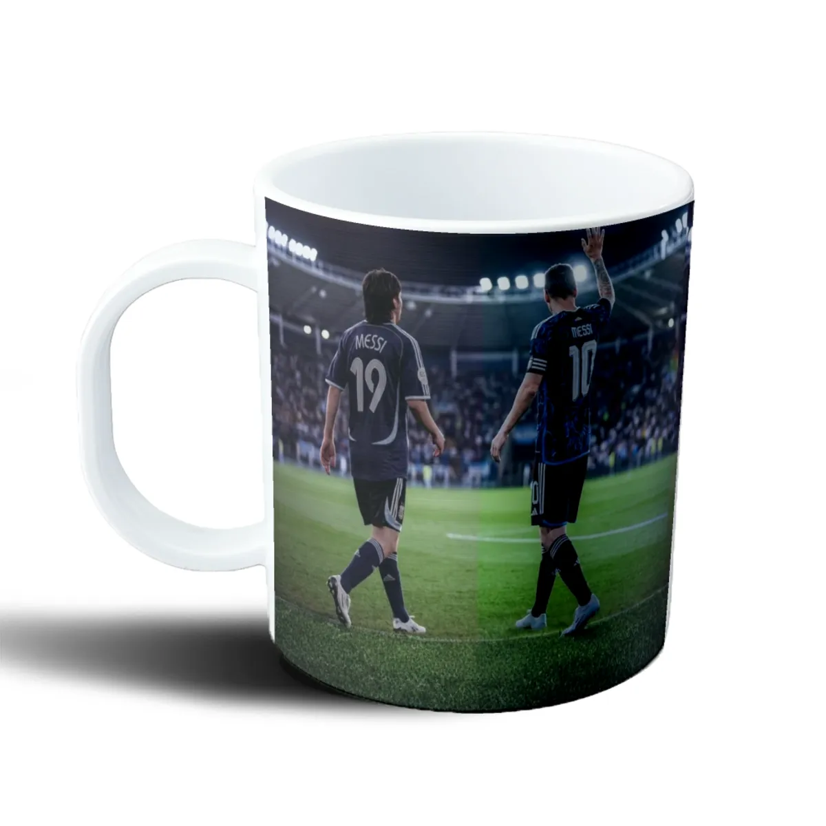 Taza de Plástico Messi Selección Argentina Doble Versión 19 y 10 - vista 2