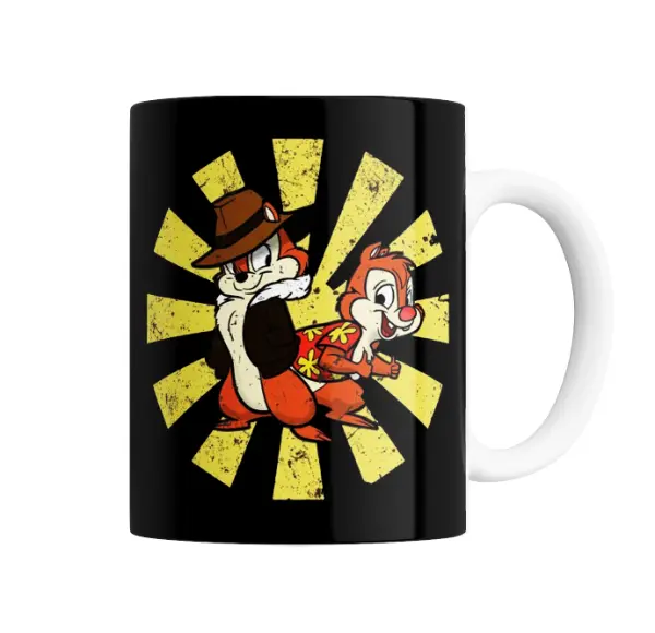 Taza de Cerámica Chip y Dale Retro Japón