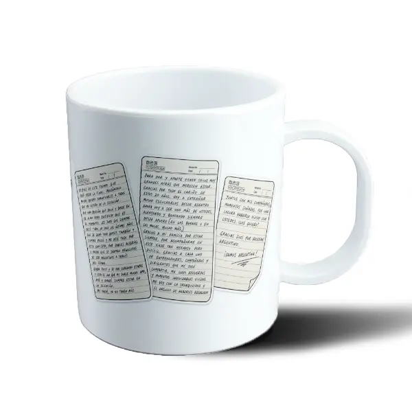 Taza de Plástico Messi Carta de Despedida Selección Argentina