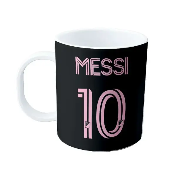 Taza de Plástico Messi Inter Miami 10 Negra