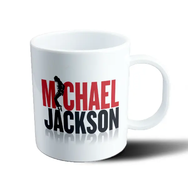 Taza de Plástico Michael Jackson Silueta Moonwalk Logo