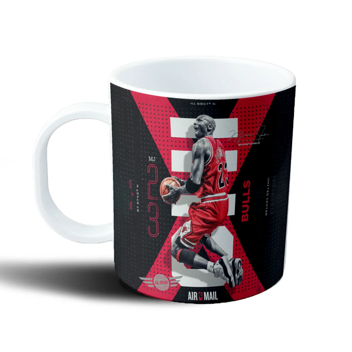 Taza de Plástico Michael Jordan Air Mail Bulls - vista 2