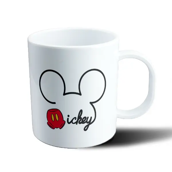 Taza de Plástico Mickey Mouse Orejas y Pantalón Rojo