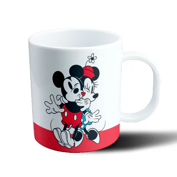 Taza de Plástico Mickey Mouse y Minnie Beso