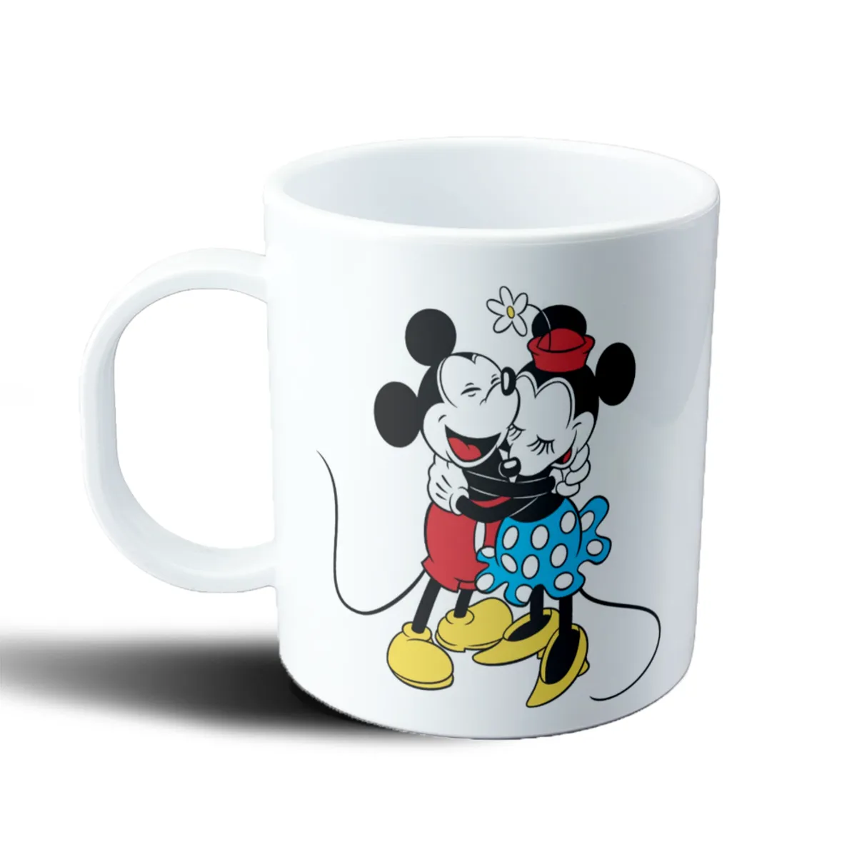 Taza de Plástico Mickey Mouse y Minnie Abrazados Vintage - vista 2