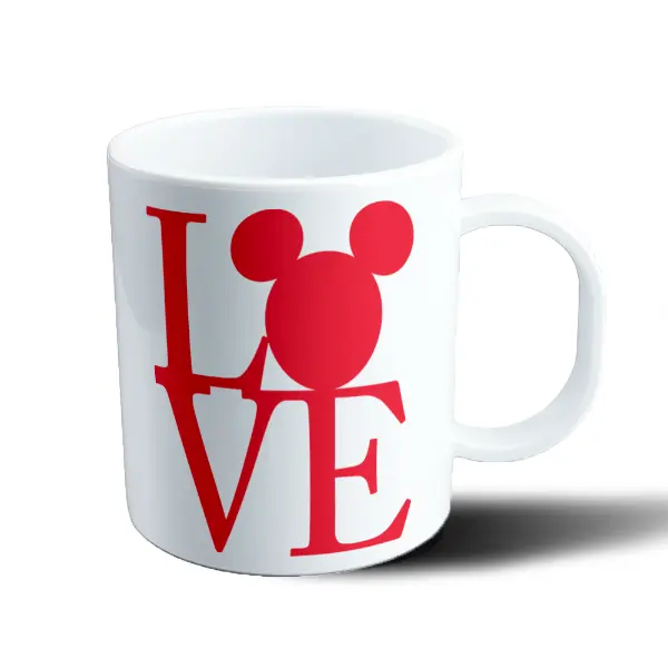 Taza de Plástico Mickey Mouse Love