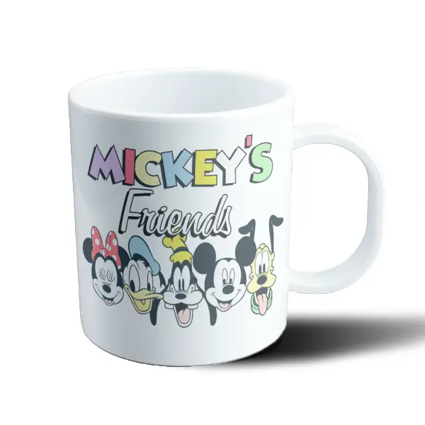 Taza de Plástico Mickey Mouse y Amigos Pastel