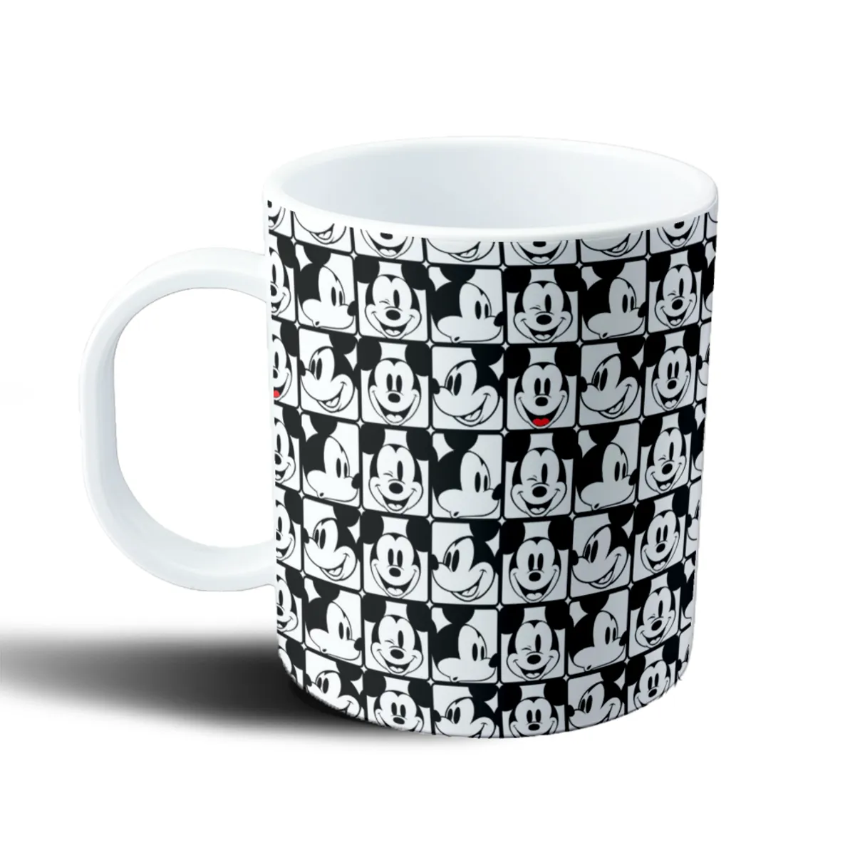 Taza de Plástico Mickey Mouse Patrón Blanco y Negro - vista 2