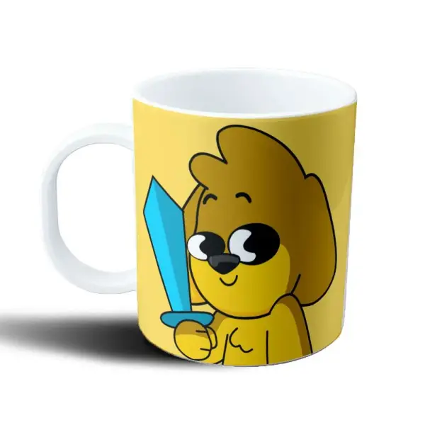 Taza de Plástico Mikecrack Personaje con Espada