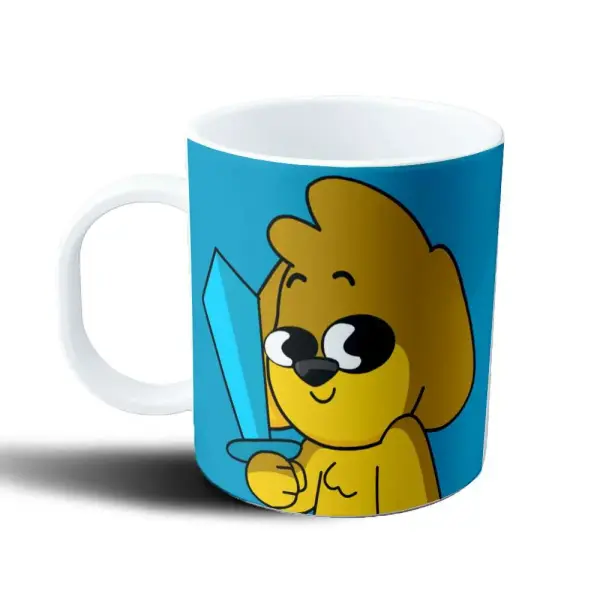 Taza de Plástico Mikecrack Perro con Espada