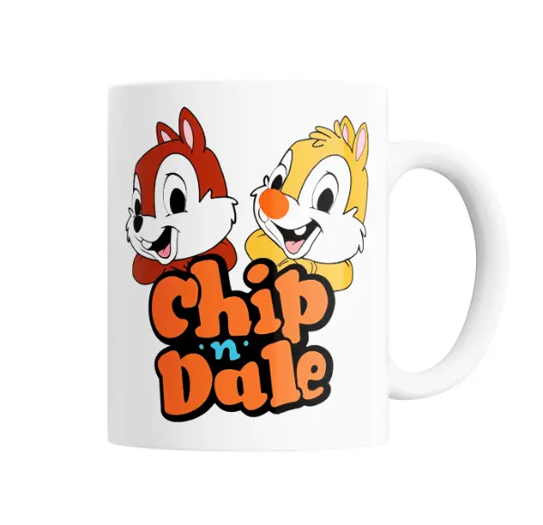 Taza de Cerámica Chip y Dale Disney Logo