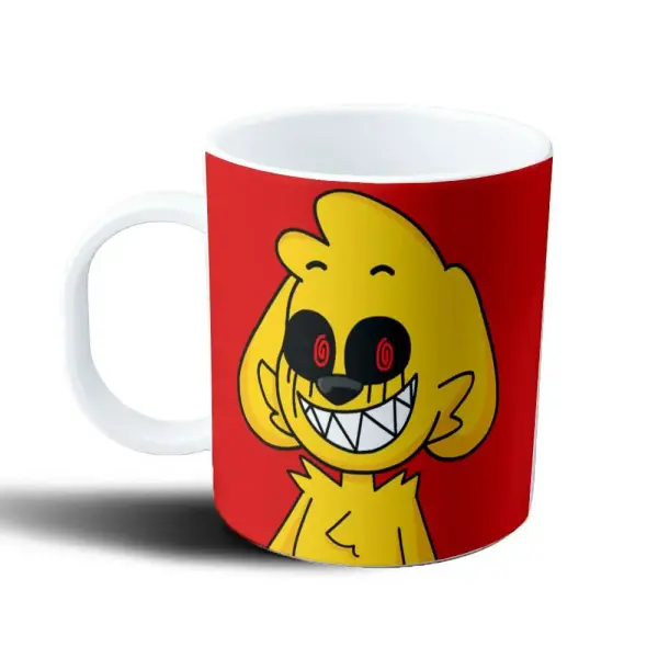 Taza de Plástico Mikecrack Personaje Amarillo de Ojos Espirales