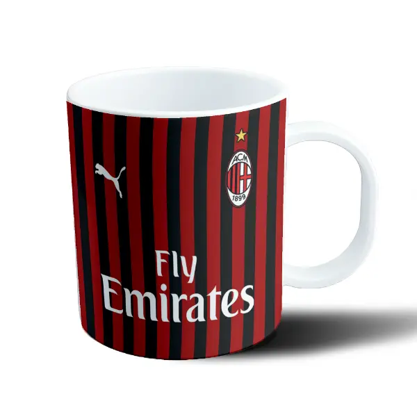 Taza de Plástico AC Milan Camiseta Local Fly Emirates