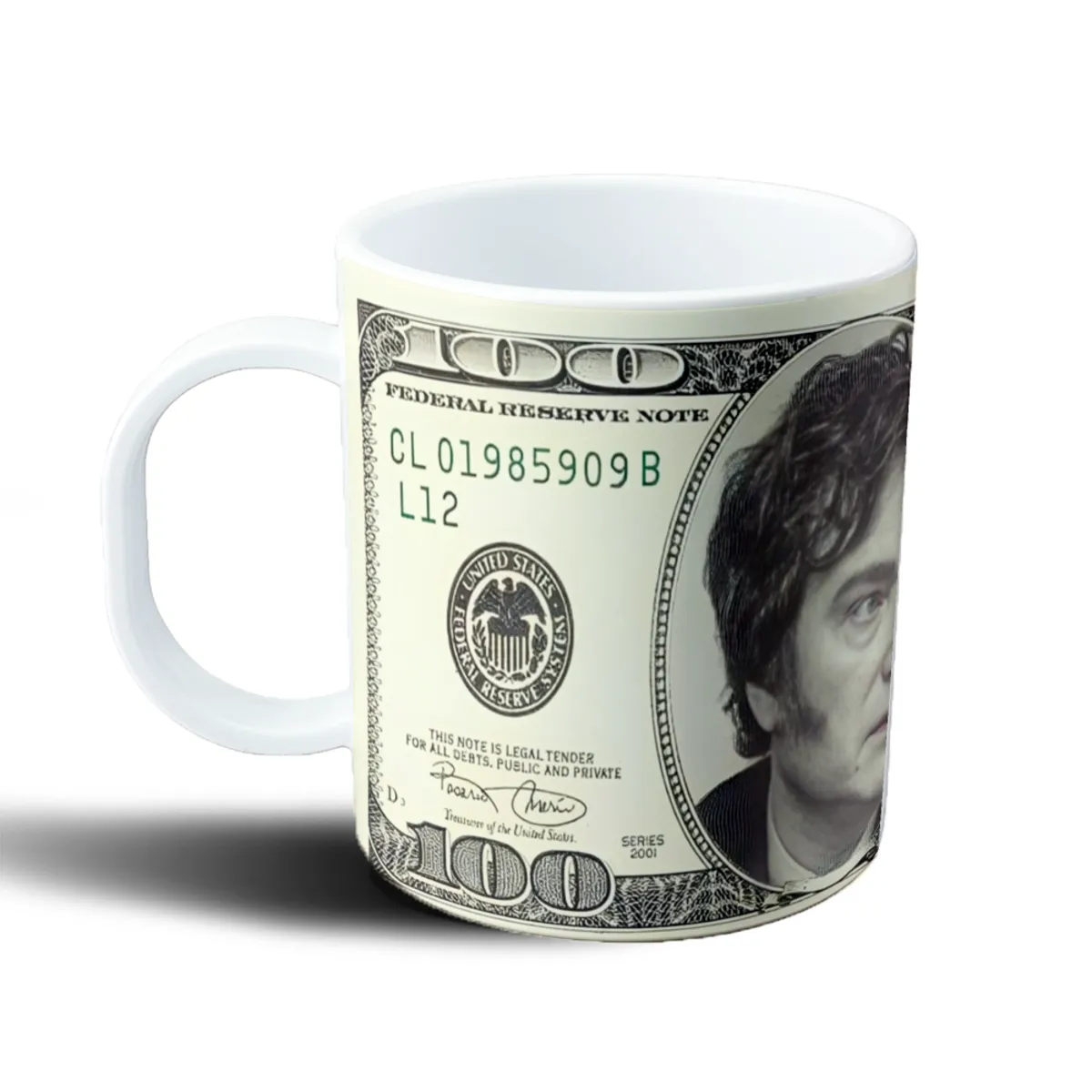 Taza de Plástico Milei Billete de 100 Dólares - vista 2