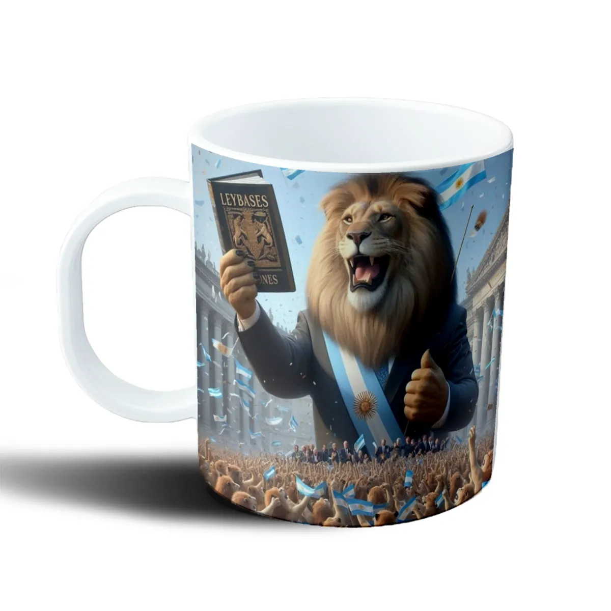 Taza de Plástico Milei León Ley de Bases - vista 2
