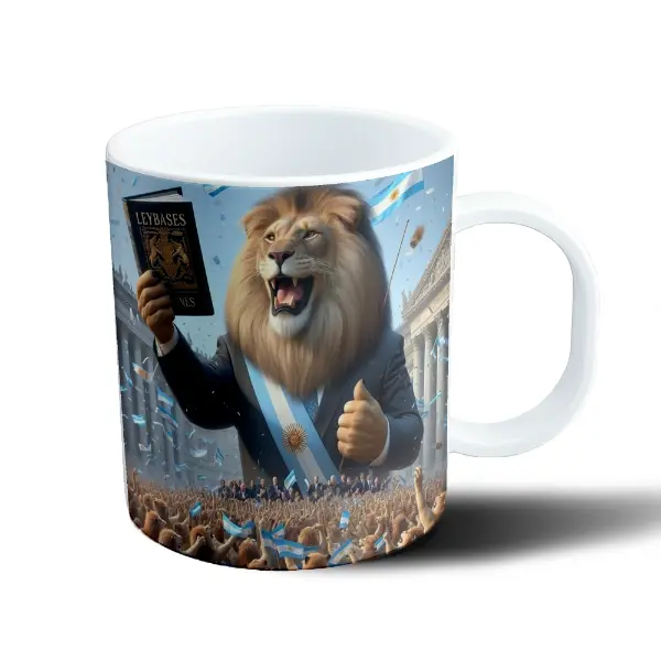 Taza de Plástico Milei León Ley de Bases