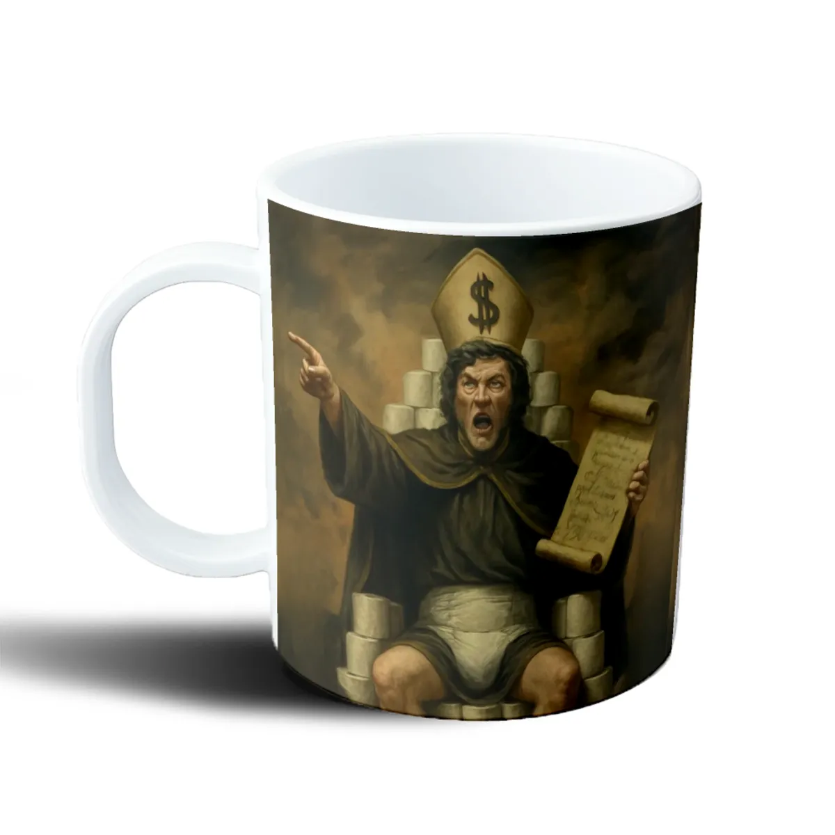 Taza de Plástico Milei Pañal Trono de Papel Higiénico - vista 2