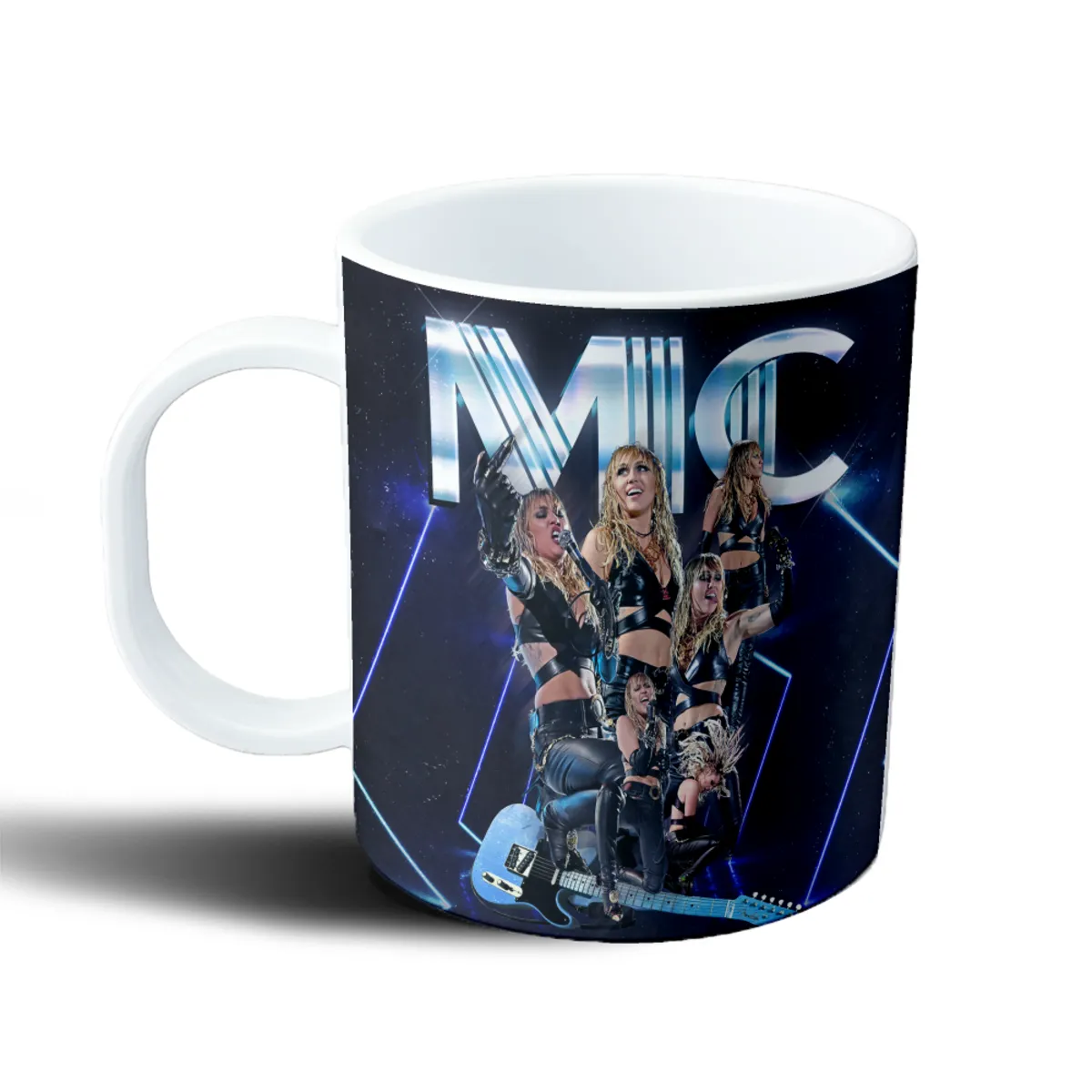 Taza de Plástico Miley Cyrus Mic Rockera Cuero Guitarra - vista 2
