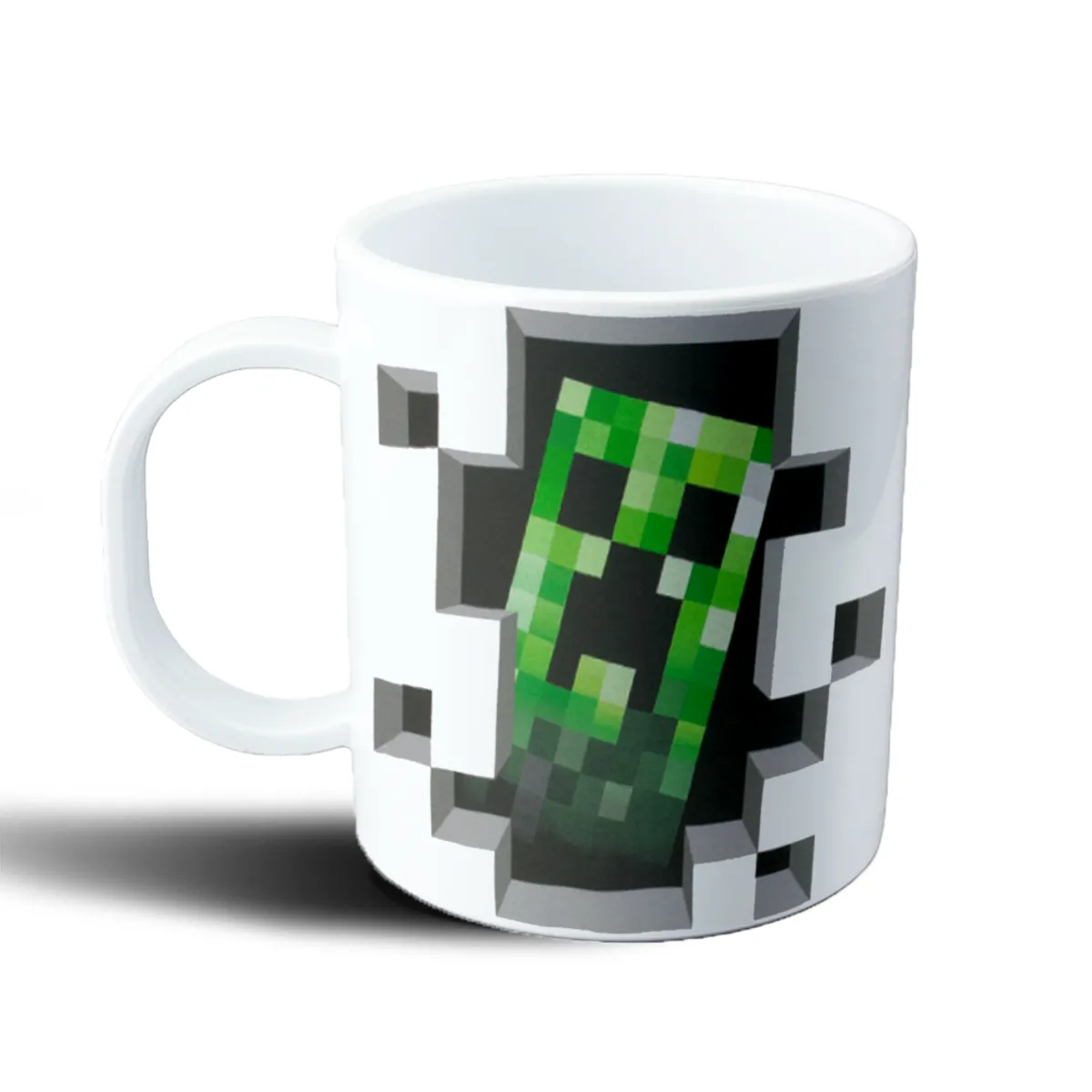 Taza de Plástico Minecraft Creeper Pixel - vista 2