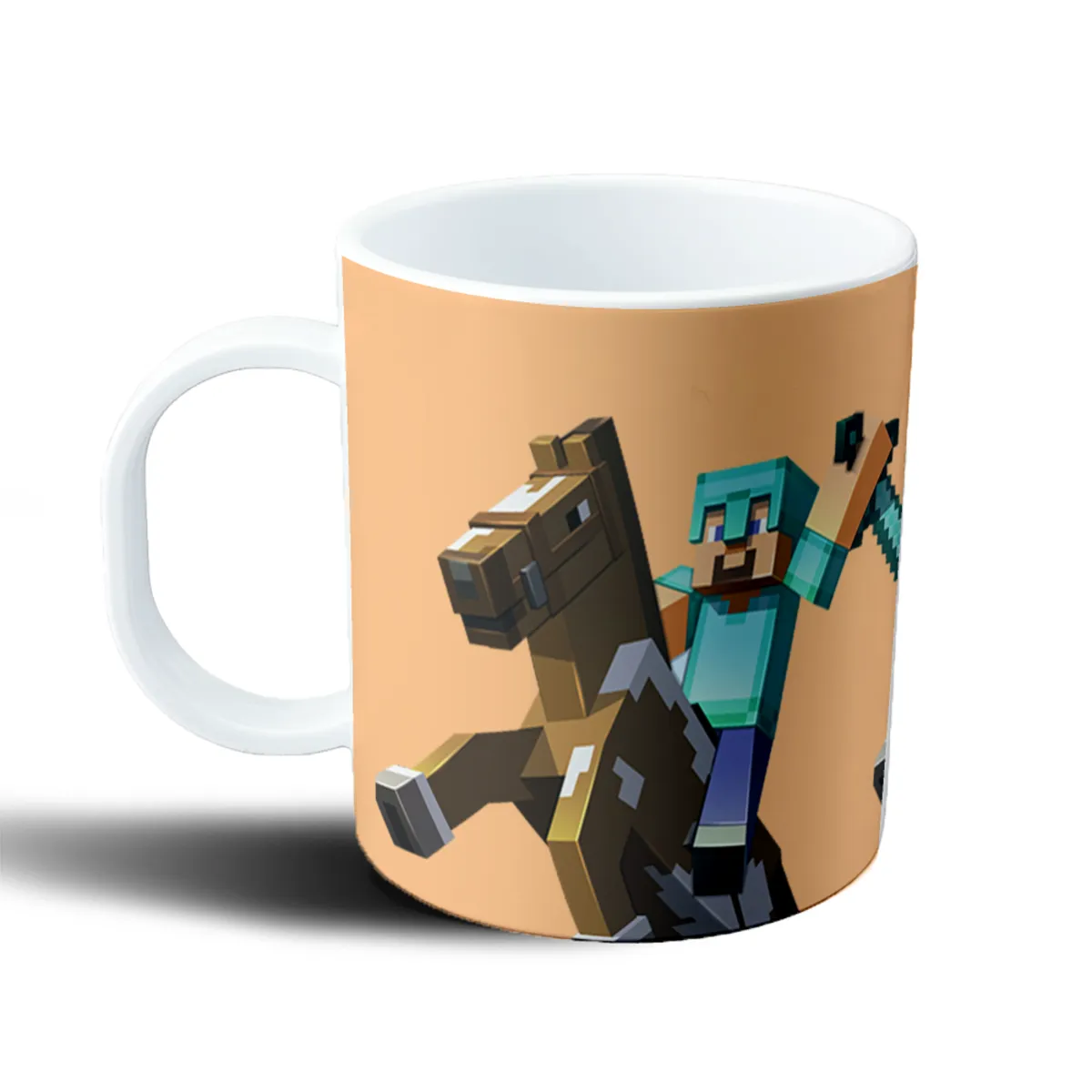 Taza de Plástico Minecraft Steve a Caballo - vista 2