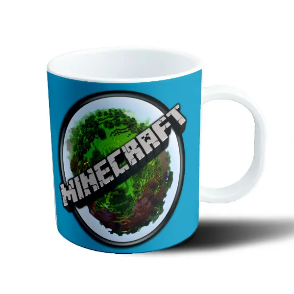 Taza de Plástico Minecraft Mundo Verde