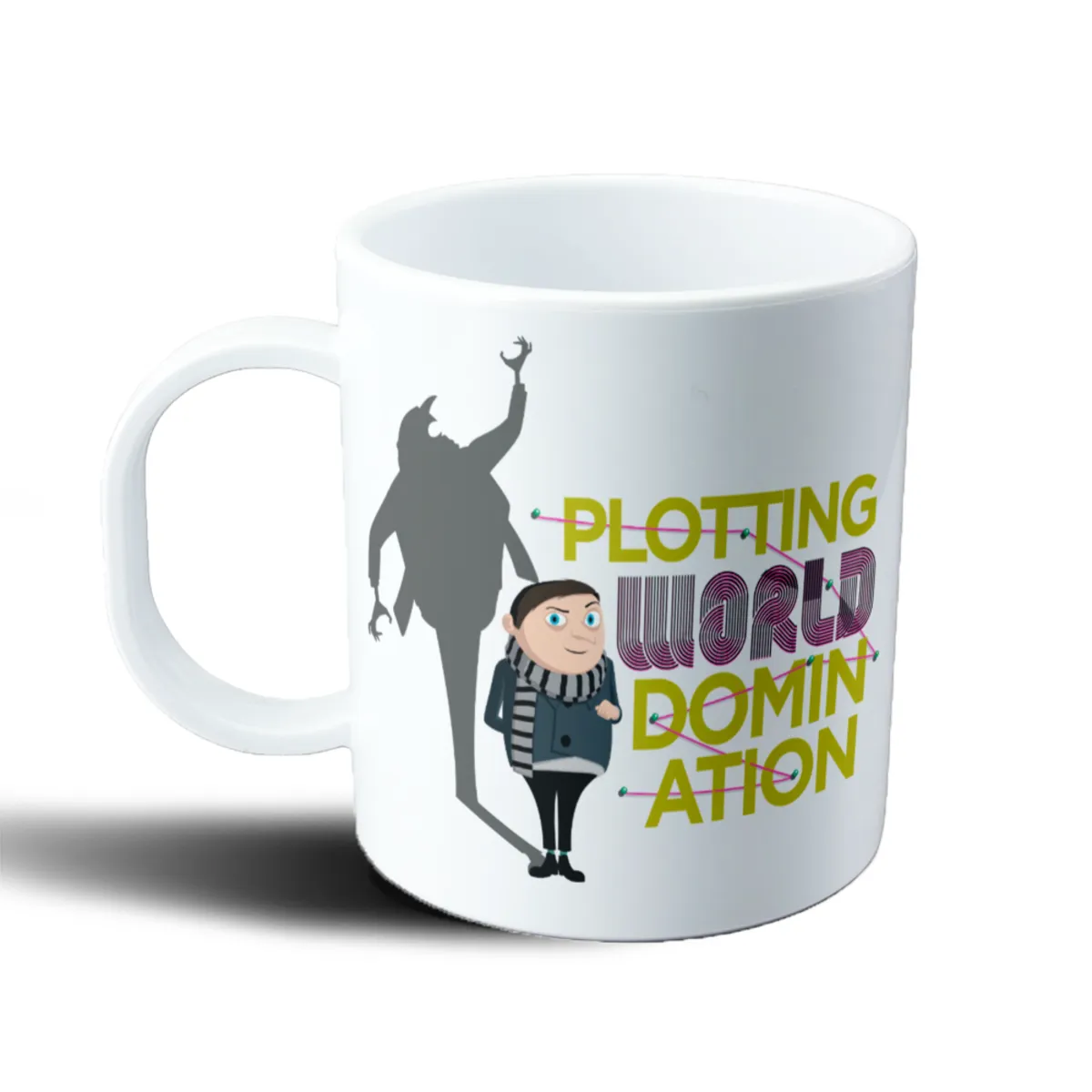 Taza de Plástico Mi Villano Favorito Gru Plotting World Domination - vista 2