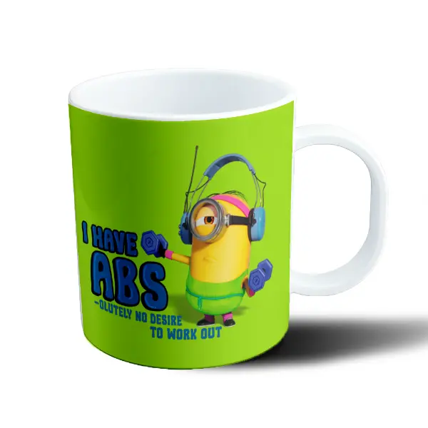 Taza de Plástico Minions Abs Gimnasio