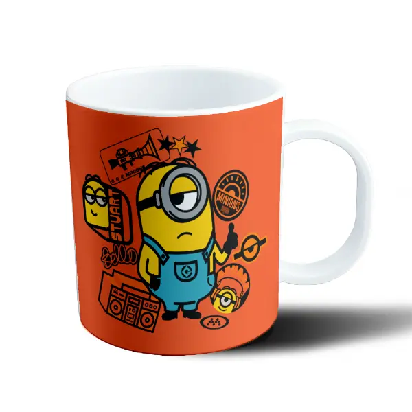 Taza de Plástico Minions Stuart con Bello y Boombox