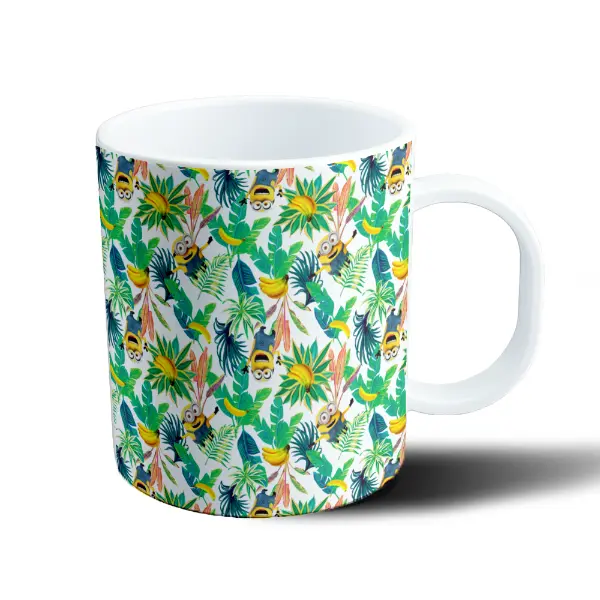 Taza de Plástico Minions Estampado Tropical Bananas