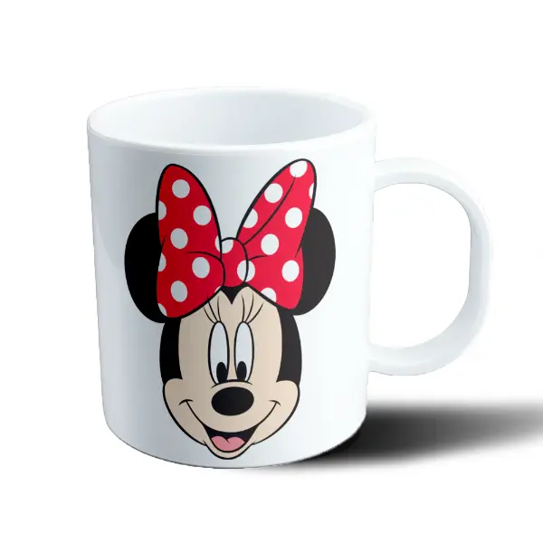 Taza de Plástico Minnie Mouse Cara Moño Rojo