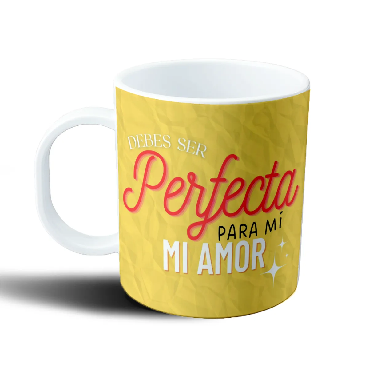 Taza de Plástico Debes ser perfecta para mí mi amor - vista 2