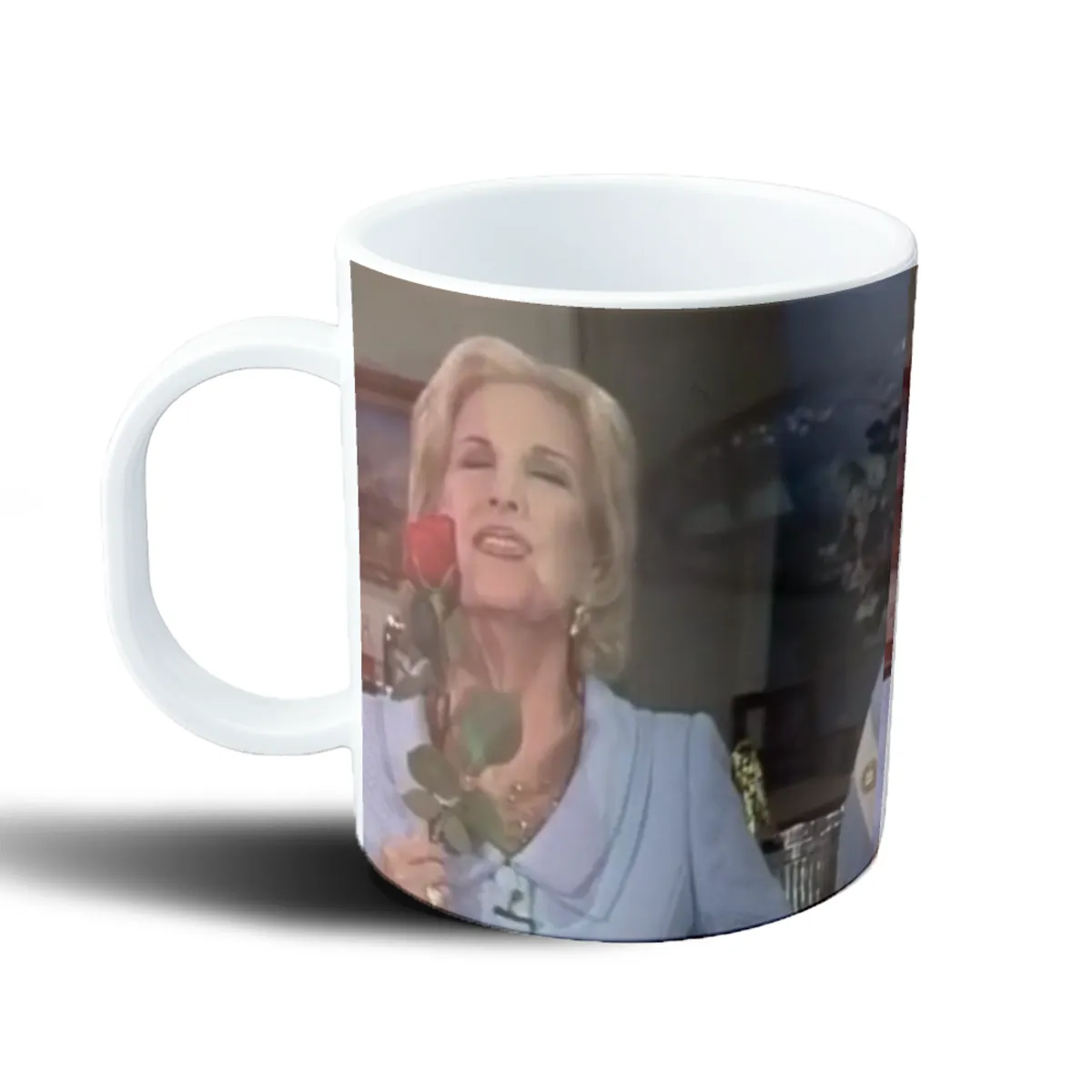 Taza de Plástico Mirtha Legrand con Rosa Roja - vista 2
