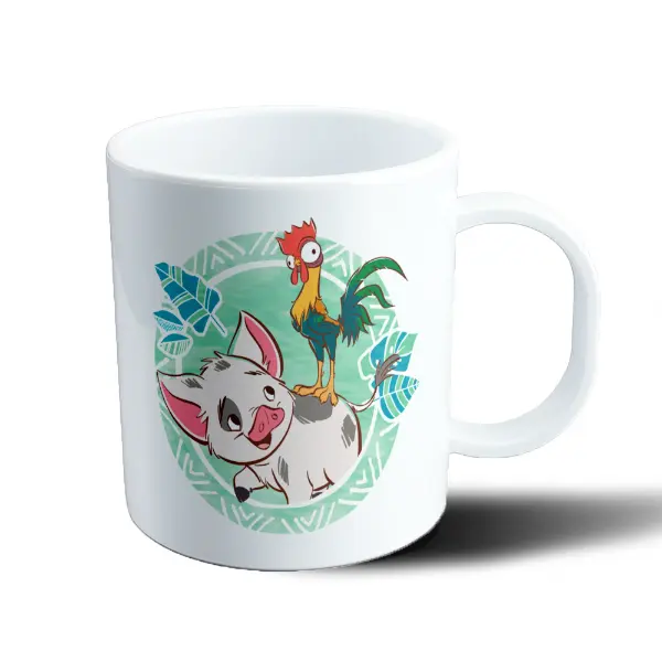 Taza de Plástico Moana Pua y Heihei