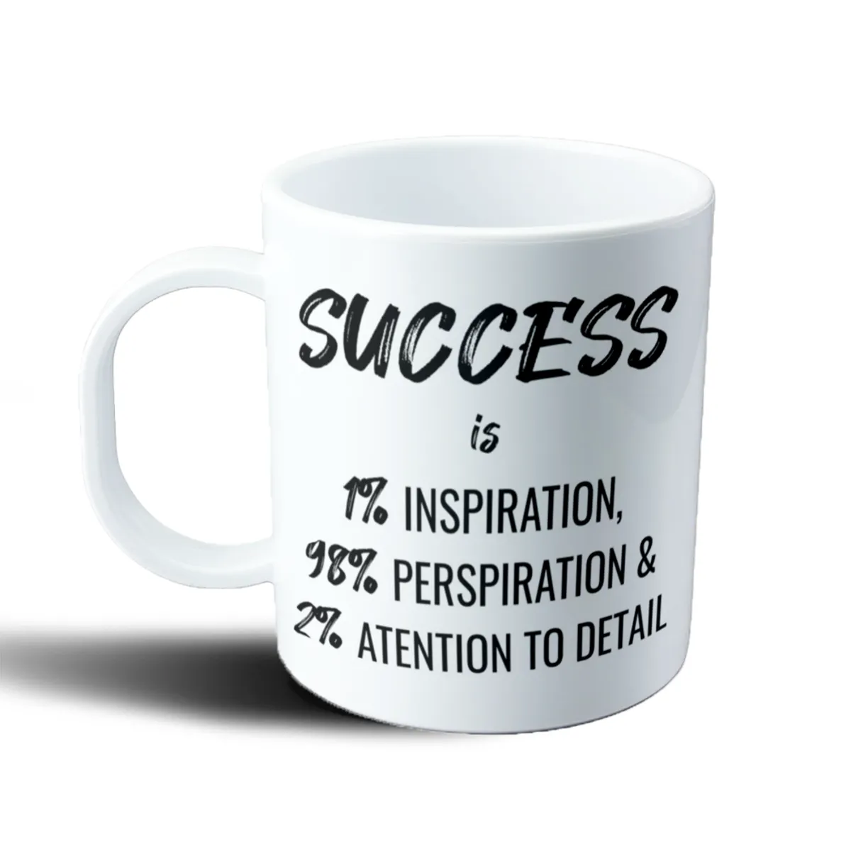 Taza de Plástico Modern Family Success 1% Inspiration 98% Perspiration 2% Attention to Detail - vista 2